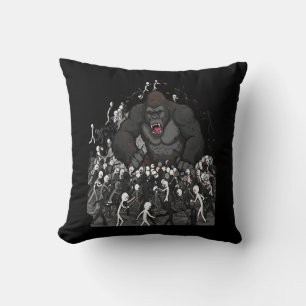 100 män vs 1 gorilla, present till honom, gorillad kudde