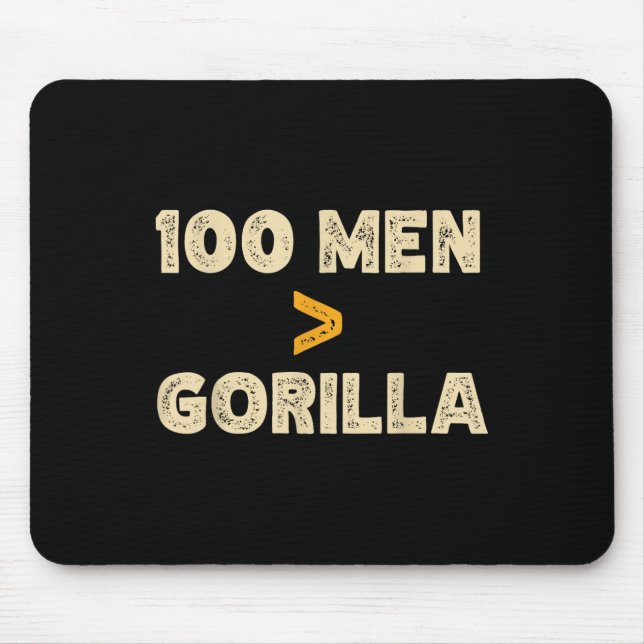 100 Manar v s 1 Gorilla Funny 100 Manar är Underba Musmatta (Framsidan)