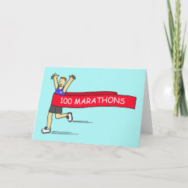 100 Marathon-Grattisar till honom Kort
