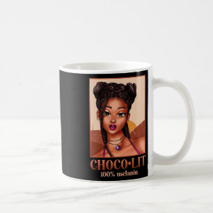 100 % Melanin Girl Woman Black History Month Junet Kaffemugg