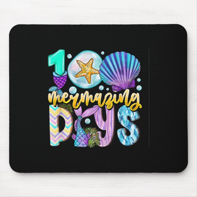 100 Mermaing Days of School 100 Day Sjöjungfru Kid Musmatta (Framsidan)