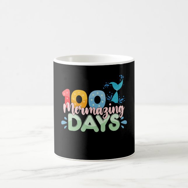 100 Mermazing dagar 100:e skoldagen Havfrue Kaffemugg (Center)