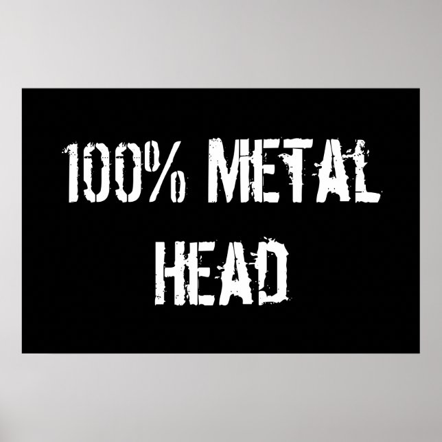 100 % Metall Head Poster (Framsidan)