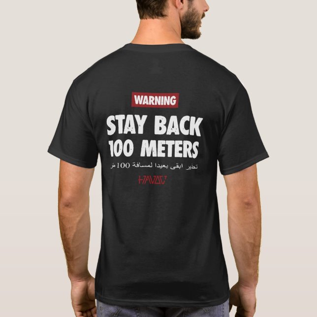 100 Meters Black Tee for Military Vets, Havoc7 (Baksida)