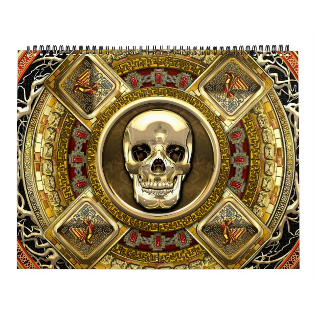 [100] Mictlantecuhtli - Aztec Dödsguden Kalender (Omslag)