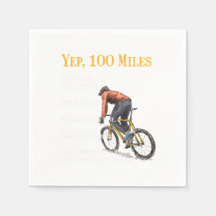 100 Miles Bike Biking Cycling Bicycle Gift Pappersservett