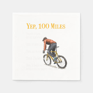 100 Miles Bike Biking Cycling Bicycle Gift Pappersservett