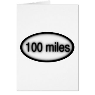 100 miles hälsningskort