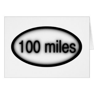 100 miles hälsningskort