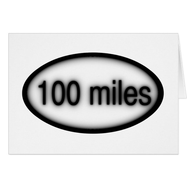 100 miles hälsningskort (Framsidan Horizontal)
