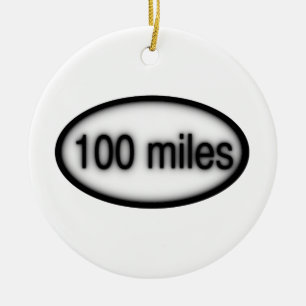 100 miles julgransprydnad keramik
