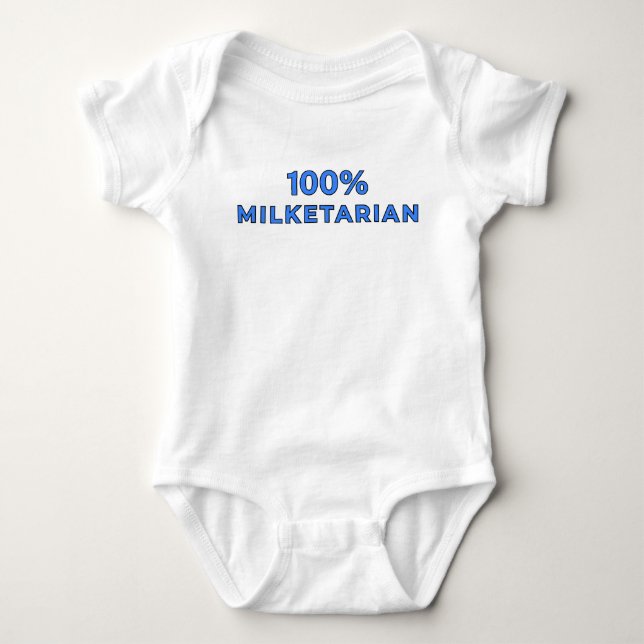 100% Milketarian - Blå T Shirt (Framsida)