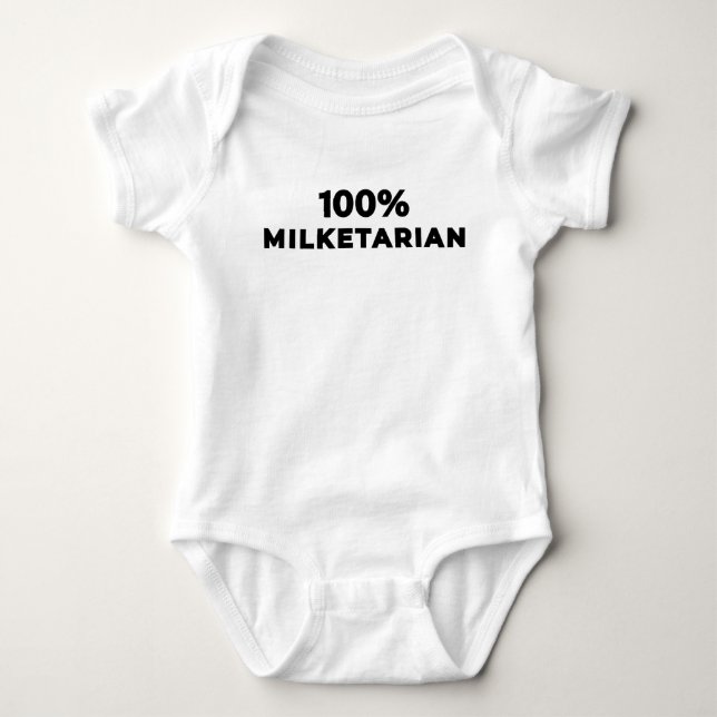 100% Milketarian - Svart T Shirt (Framsida)