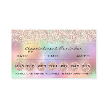 100 Möte påminnelsekort för Makeup Holograph