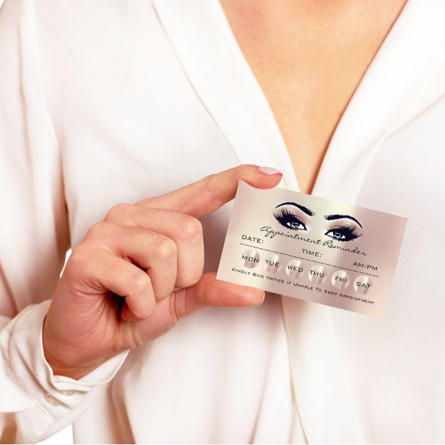 100 Möte påminnelsekort för makeup-streck SPA Visitkort (Skapare uppladdad)