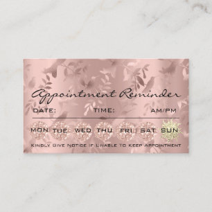100 Möte Reminder Blommigt Makeup Eyelash Lux Visitkort