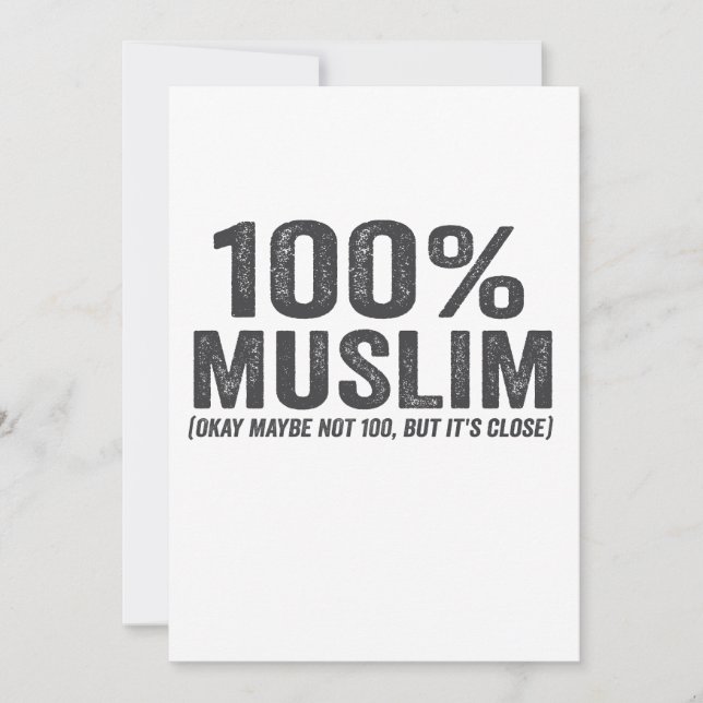100 muslimer Okej kanske inte 100 Rolig Ramadan Ei Inbjudningar (Framsida)