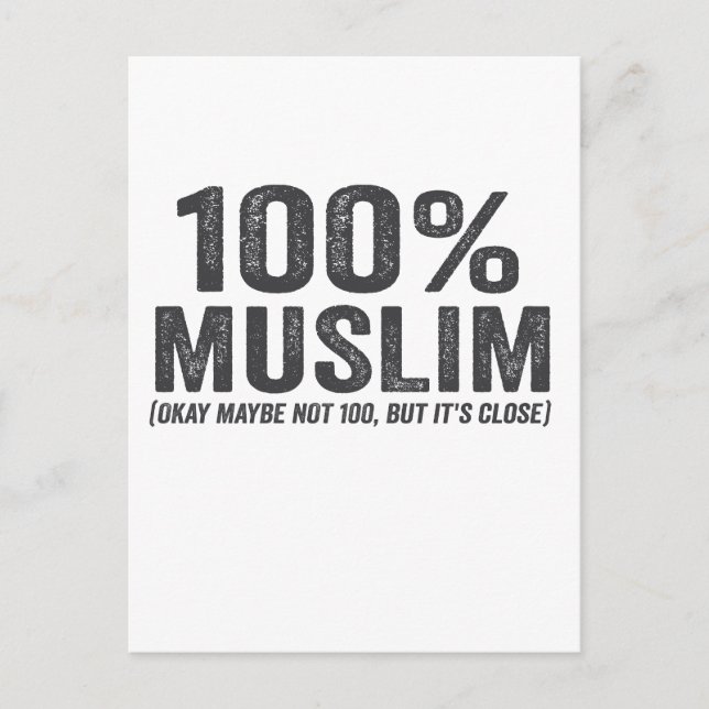 100 muslimska Oky kanske inte 100 underbara Ramada Meddelande Vykort (Framsida)