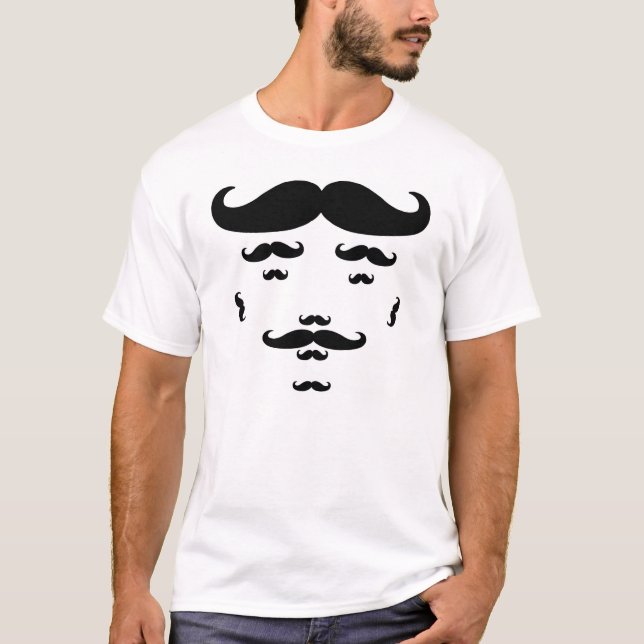 100 % Mustache T-Shirt (Framsida)