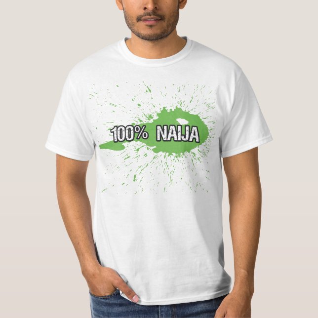 100%Naija T-shirt (Framsida)