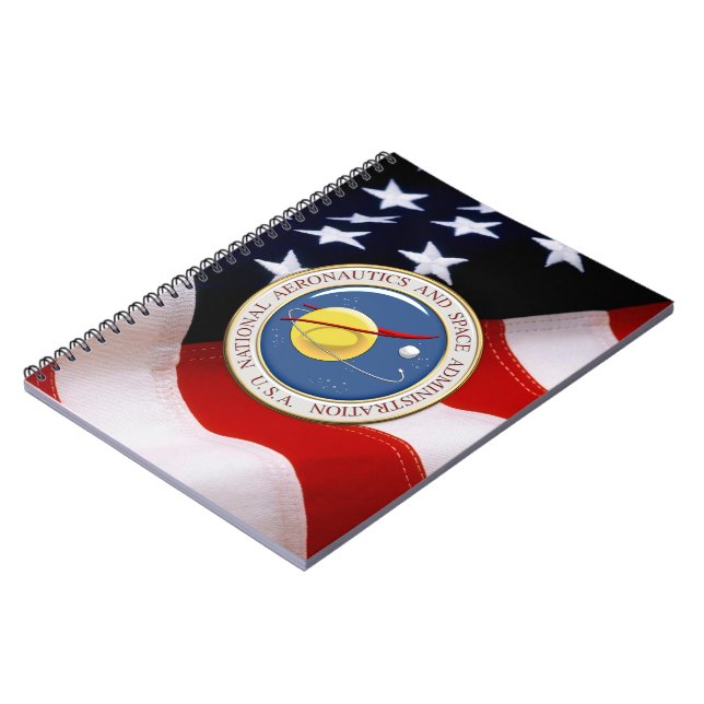[100] NASA Emblem [3D] Anteckningsbok Med Spiral (Vänstra Sidan)