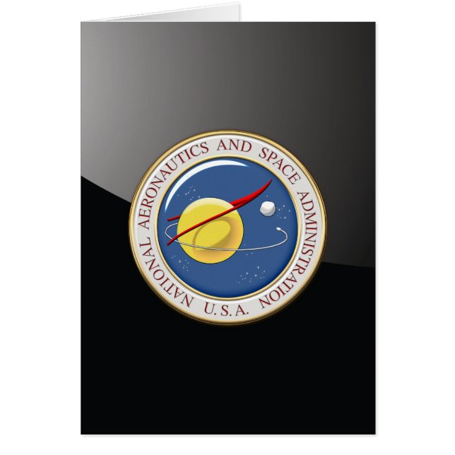 [100] NASA Emblem [3D] Hälsningskort (Framsidan)