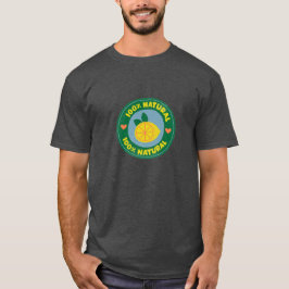 100 % naturlig citronsymbol t shirt