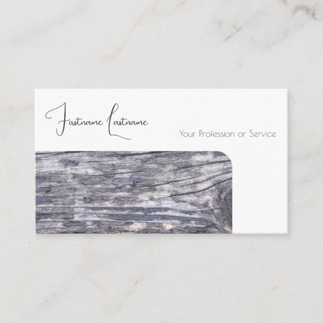 100 % naturlig ekologisk inredingsdesign av trä fr visitkort (Framsida)