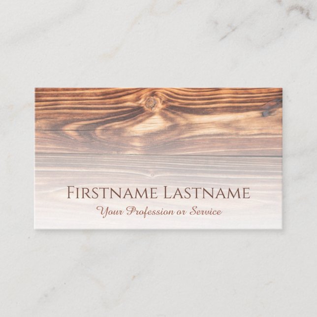 100 % naturlig ekologisk inredingsdesign av trä fr visitkort (Framsida)