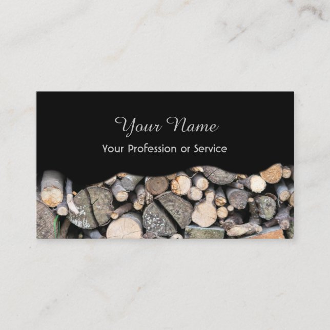 100 % naturligt organiskt affärskort av trä från s visitkort (Framsida)