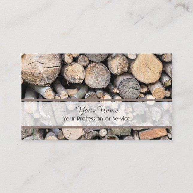 100 % naturligt organiskt affärskort av trä från s visitkort (Framsida)
