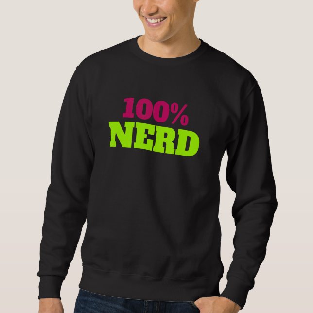 100 NERD-apparat för brodersyster Mamma och Pappa Lång Ärmad Tröja (Framsida)