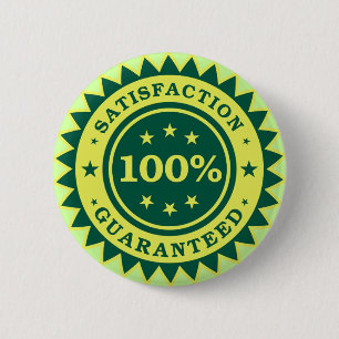 100 % nöjd med den garanterade märkningen knapp