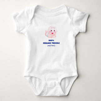 "100% Organisk Besvär" Rolig Akvarell Baby Tröja