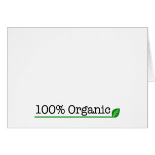 100 % organisk hälsningskort