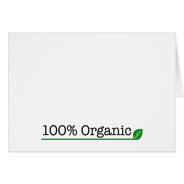 100 % organisk hälsningskort (Framsidan Horizontal)