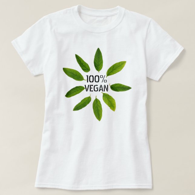 "100% organiska" Vegankvinna grundläggande T-tröja Tee Shirt (Design framsida)