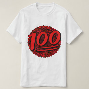 100 på 100 för 100 t shirt