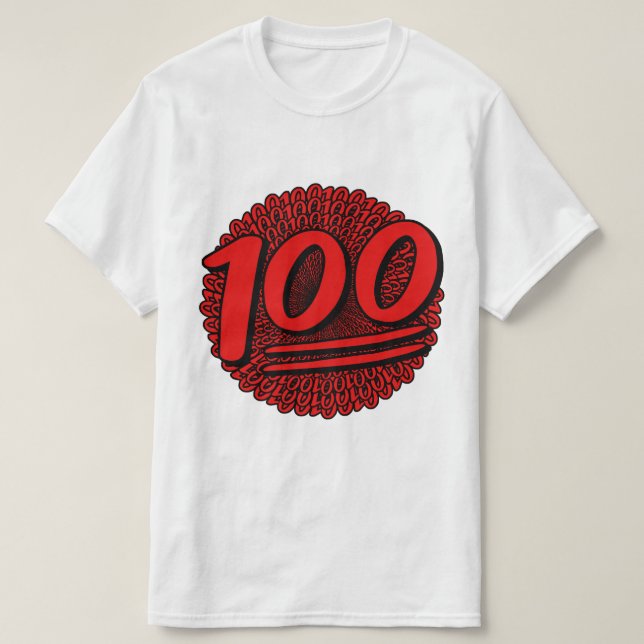 100 på 100 för 100 t shirt (Design framsida)