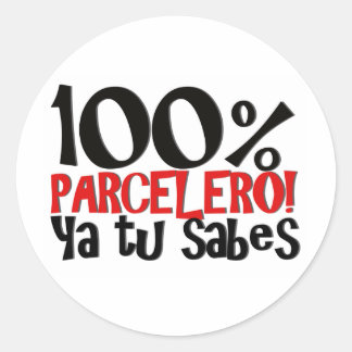 100 % Parcelero, du tu sabes Runt Klistermärke