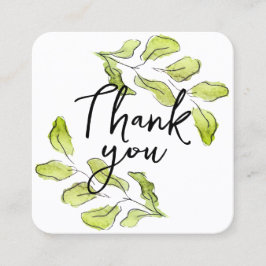 100 pcs. Tack för dina kort med vattenfärgen blad