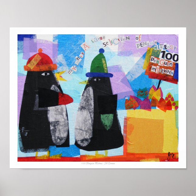 100 Penguin Mittens Poster (Framsidan)