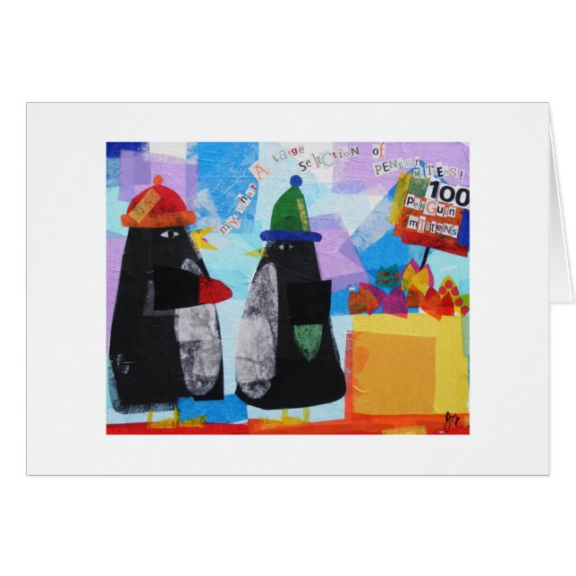 100 pingvinMittens Hälsningskort (Framsidan Horizontal)