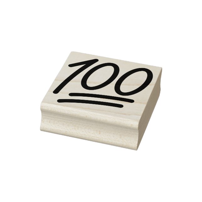 100 poäng Emoji Wood Art Frimärke Stämpel (Stämpel)