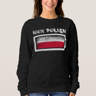 100 % polsk Flagga T Shirt