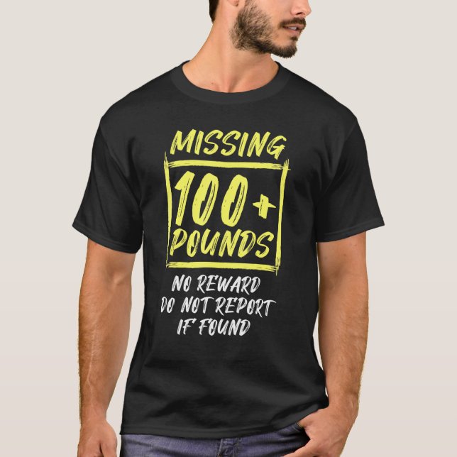 100 Pounds Borttappad Bariomic Surgery Weight L. T Shirt (Framsida)