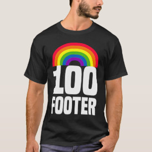 100 Pridet Footer Lesbisk Homosexualitet HGBTQ Gay T Shirt