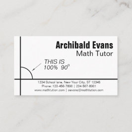 100 procent 90 grader lustig matematiklärare visitkort