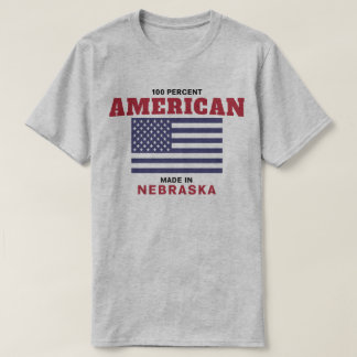 100 procent amerikan som göras i den Nebraska T Shirt