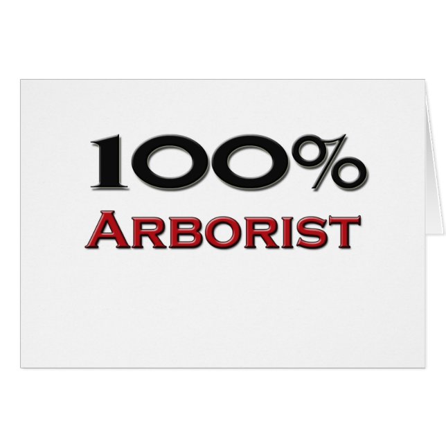 100 procent Arborist Hälsningskort (Framsidan Horizontal)